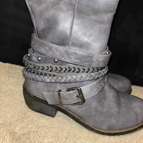 Gray Riding Boots - Picture 2 of 5